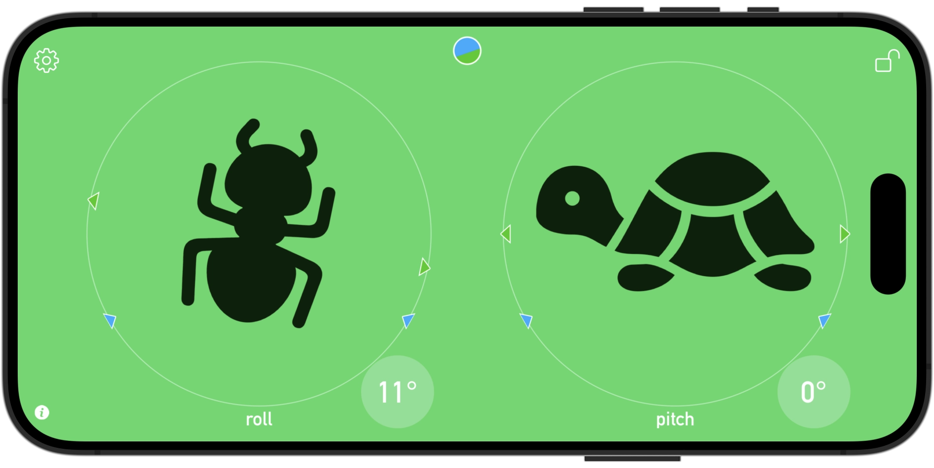 Customisable Inclinometer App for iPhone and iPad. 
Inclinometers can be fun